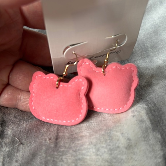 Hello Kitty Pink Rhinestone Earrings - Picture 5 of 5